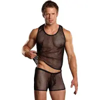 Male Power Stretch Net Tank Top