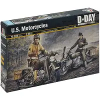 Wittmax Modelbouwpakket Motoren - 322 U.S. Motorcycles D-Day Plastic - 1:35 - Modelbouw