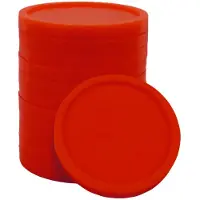 Combicraft Grootverpakking: blanco kunststof winkelwagenmunt 23 mm formaat € 1 Rood - 1000 stuks