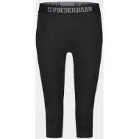 Poederbaas Legging Women Lightweight Baselayer 3/4 Pant Black-XS