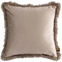 Ptmd Nous Sierkussen - 45x3x45 cm - Fluweel - Beige