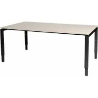 Schaffenburg Vergadertafel Domino - 180x100 Eiken - zwart frame