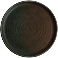 Olympia Canvas ronde borden met smalle rand groen 26,5cm