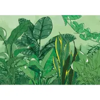 Consalnet Vliesbehang Jungle Bladeren Monstera XXL – fotobehang – 368 x 254 cm - Groen