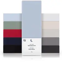 Blumtal Hoeslaken - Fitted Sheet - Jersey - Katoen - 180 x 200 x 30 cm - Lichtblauw