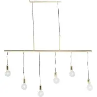 Halay Pole Brass Six - glanzende hanglamp