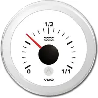 VDO View Line 0-1/single Scale Fresh Water Level Instrument 4-20m 1 A Zilver 52 mm