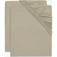 Jollein - Hoeslaken Jersey 60x120cm - Wieg, Ledikant, Babybed - Olive Green - 2 Stuks