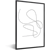 PosterMonkey Fotolijst incl. Poster - Line art - Minimalisme - Abstract - 20x30 cm - Posterlijst