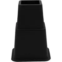 Furniture Legs Europe Bedverhoger zwart vierkant 19 bij 19 cm en hoogte 20 cm van kunststof - 4 stuks