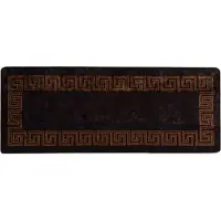vidaXL Tapijt Runner MARSA Zwart 100 x 250 cm Polyester en PVC