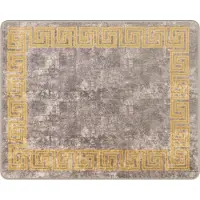 vidaXL Tapijt Runner MARSA Grijs 80 x 100 cm Polyester en PVC