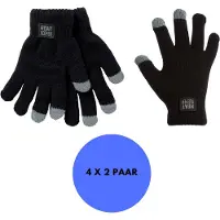 Heat Keeper Heatkeeper - Thermo handschoenen kids met I-touch - Zwart - 9/12 Jaar - 4-Paar