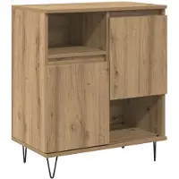 vidaXL Dressoir, ambachtelijk eikenhout, 60 x 35 x 70 cm