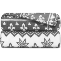 Domarex Warme Kerst Plaid 130x170cm Grijs - Zacht & Gezellig