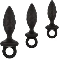 Cal Exotics - Silicone Anal Probe Kit - Anal Toys Buttplugs Zwart