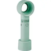 Lifetime Mini Ventilator Bladloos 3 Snelheden – Ventilator Bureau met USB Oplaadbaar – Tafelventilator Draagbaar – Mini Ventilator voor Op Reis – Staande Ventilator Compact – Groen