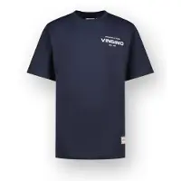 Vingino T-shirt met backprint donkerblauw Jongens Katoen Ronde hals Backprint - maat 152