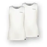 Vingino tanktop - wit (set van 2) Hemd Jongens Stretchkatoen Ronde hals - maat 134/140