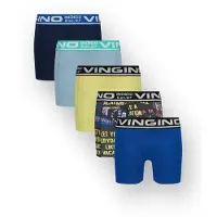 Vingino Boys B-so26 Color 5pack Boxer Seascape Blue Size: XXS | Underwear & Socks Outlet | kids | Blauw