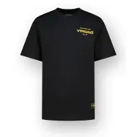 Vingino T-shirt met backprint zwart Jongens Katoen Ronde hals Backprint - maat 104