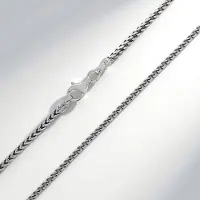 Cavill - Zilveren Halsketting Franco 50 cm - 925 Sterling Zilver Gerhodineerd - Elegant, Tijdloos Accessoire voor Dames - Luxe Design