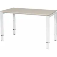 Schaffenburg Verstelbaar Bureau - Domino 120x60 Eiken - wit frame
