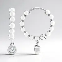 Cavill - Zilveren Oorbellen 925 Sterling - 0,82 ct Cambodjaanse Zirkonen - 4mm Briljant - Geplatineerd - Elegante Bezelzetting