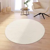 TT Home Woonkamer tapijt slaapkamer hoogpolig zacht wasbaar effen 3D look modern