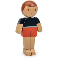 Tender Leaf Toys Popjes Familie - Caramel Vader - 4,90X3X9,70Cm - Hout - 3 Jaar
