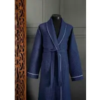 Asir - Unisex-badjas - Donkerblauw - 65% Katoen - 35% Polyester