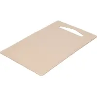 PlasticForte Keuken Snijplank - taupe - 27 x 16 cm - kunststof - voor groente, fruit, vlees en vis