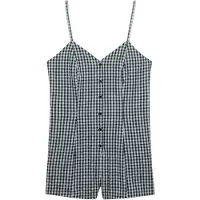 Superdry Jumpsuit 'Gingham Cami' marine / wit
