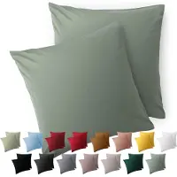 Blumtal Kussensloop Microvezel Kussenhoes 60 x 60 cm - Summer Green - Set van 2