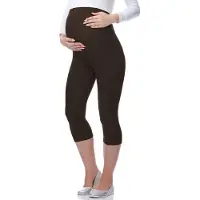 Be Mammy Dames Leggings - Zwangerschapskleding - Capri - Viscose - BE-Leggings-03 - Bruin - XL