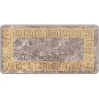 vidaXL Tapijt Runner MARSA Grijs 50 x 100 cm Polyester en PVC