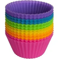 Go Go Gadget Siliconen mini muffin/cupcake vormpjes | 7cm | 12 stuks | multicolour