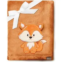 Be Mammy Babydeken - Dekbed - Kinderdeken - Wiegdeken - Dekentje Baby - 76 x 102 cm - Bruin - vos - BE-BE20-168-BBL