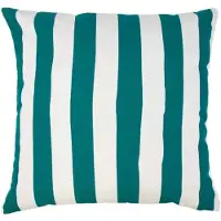 2lif Lef grote streep buitenkussen petrol 60x60cm