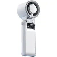 VHV - Opvouwbare handventilator - USB oplaadbaar, 199 snelheden, stil wit model voor bureau, binnen, buiten en onderweg