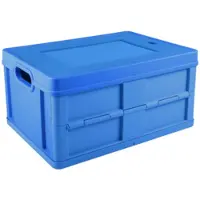 Sunware Dicht Vouwkrat 32L Met Deksel Blauw blauw Kunststof