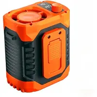 VHV - Tailleventilator 5-in-1 met display - 6000mAh USB oplaadbaar, 199 snelheden, oranje model voor camping, outdoor en werk