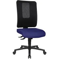 Topstar Bureaudraaistoel | met synchroontechniek | zwart/blauw 450-550 mm | zonder armleuningen draagvermogen 110 kg | 1 stuk - OX1000 G260
