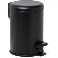 TATAY Nordic 3l Bathroom Trash Can With Pedal Zwart