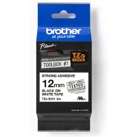Brother Tape TZe-S231 Zwart op wit (12 mm)