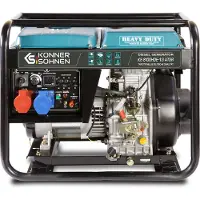 Könner&Sohnen AP6500DGS Stille Diesel Generator 6,5 kW – 230V/400V – Elektrische Start