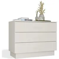 Top E Shop Moderne ladekast AMBER 3 lades - Compacte opbergkast met TIP ON systeem | Kleur: Kasjmier Beige