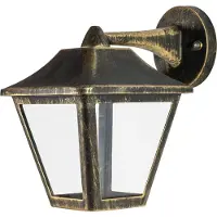 Osram ENDURA Classic wandlamp, E27-fitting, IP44, aluminium gietstuk, zwart-goud, max. 60 Watt, geschikt voor buitengebruik