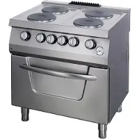 Maxima Heavy Duty Fornuis - 4 Pitten - Dubbel - 70 cm Diep - met Oven - Elektrisch