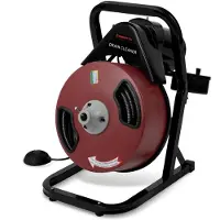 Eberth Buisreiniger, elektrische buisreinigingsmachine met 20 m spiraal, voortstuwingseenheid, 400 W-motor, onderstel, spiraaldiameter 13 mm, voor buisdiameters van 5-10 cm, incl. 4 snijbladen, 230 V